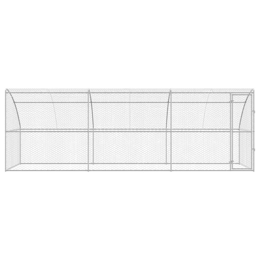 Hundekäfig 2 pcs Silber 4 x 2 x 2 m Verzinkter Stahl