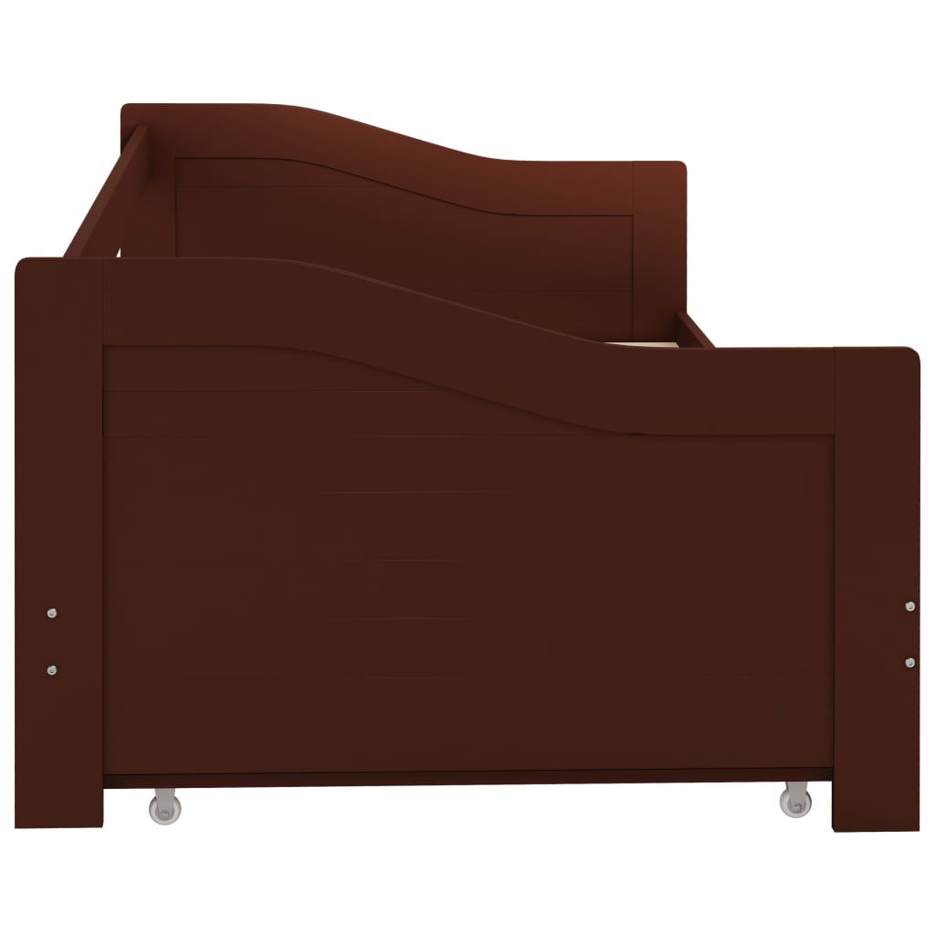 Ausziehsofa Bettgestell Weiß Kiefernholz 90×200 cm