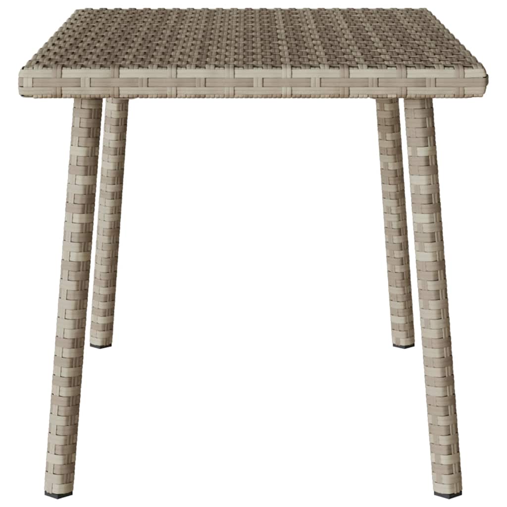 Garten-Couchtisch Rechteckig Schwarz 40x40x37 cm Poly Rattan