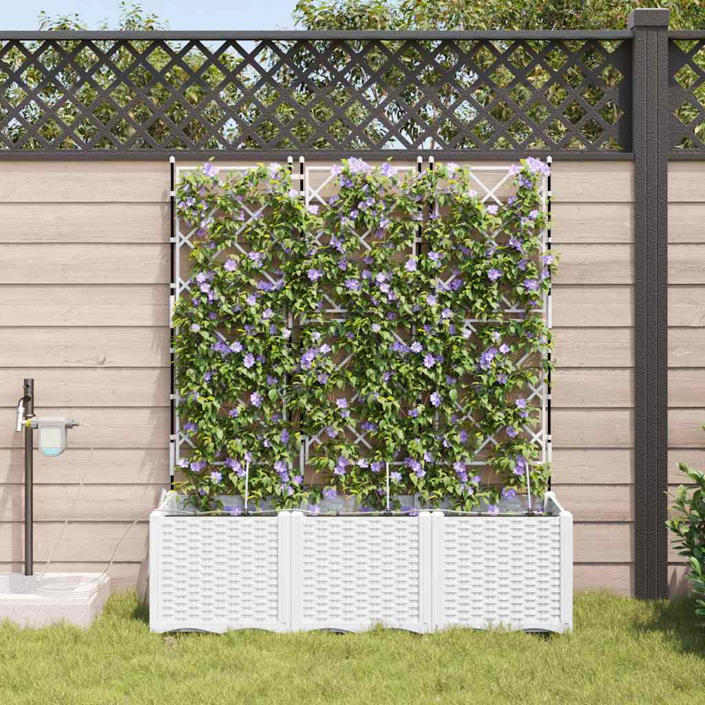 Garten-Pflanzgefäß 4 Stk. Braun 160 x 40 x 22 cm PP