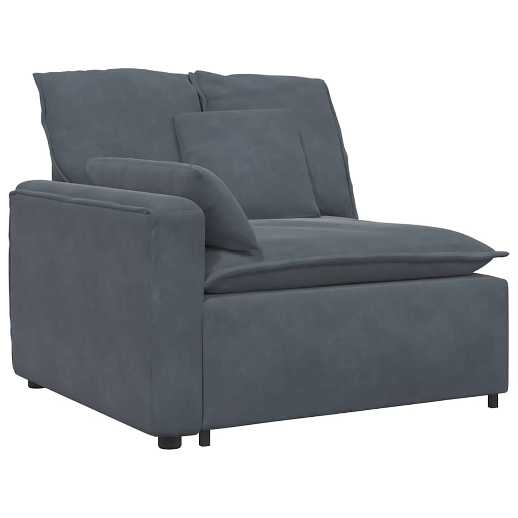 Modulares Sofa mit Kissen Blau