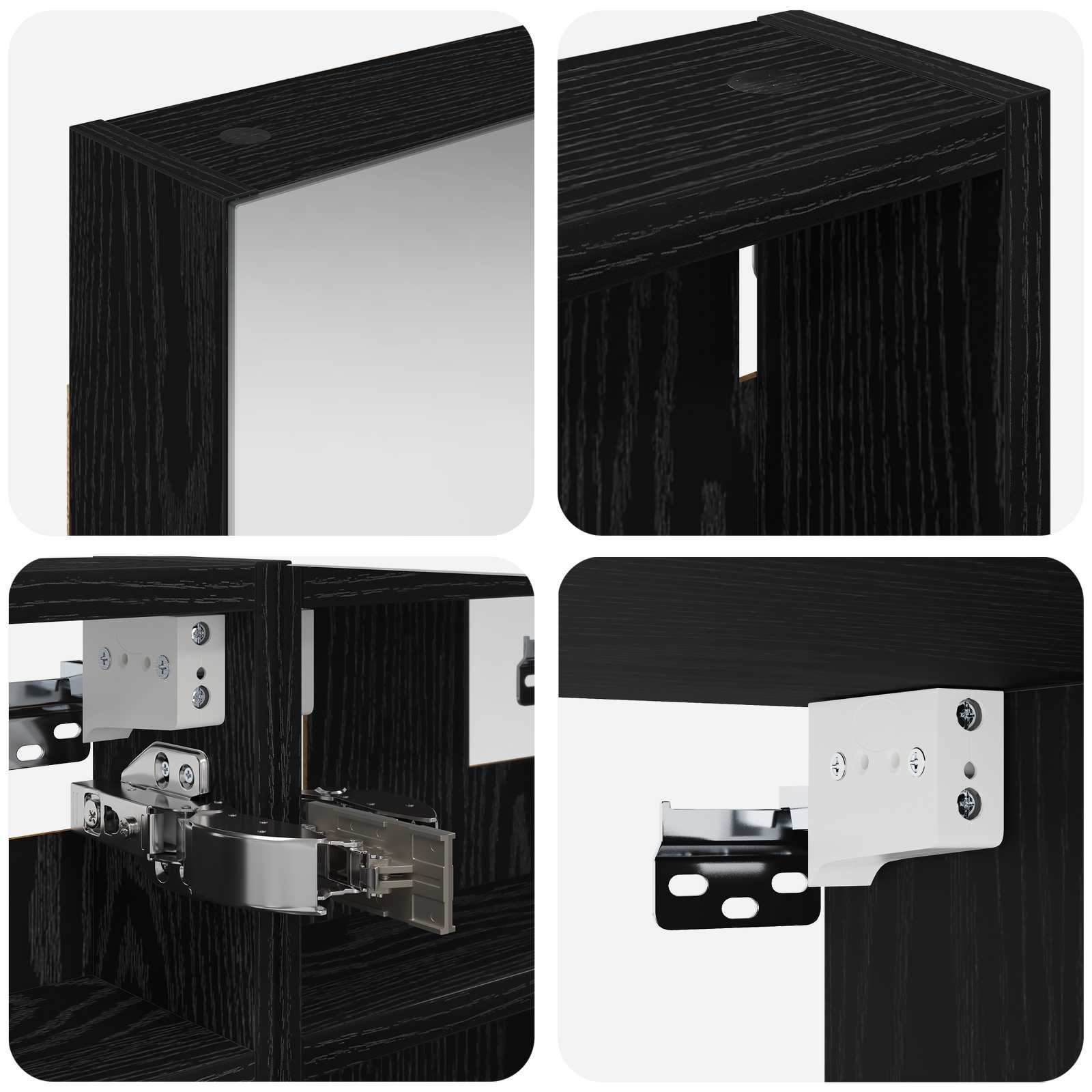 Badezimmerschrank-Set 3 pcs 80 x 10,5 x 50 cm Holzwerkstoff