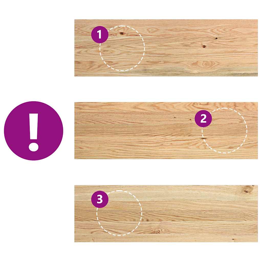 Treppenstufen 4 Stk. Unbehandelt 70x25x2 cm Massivholz Eiche