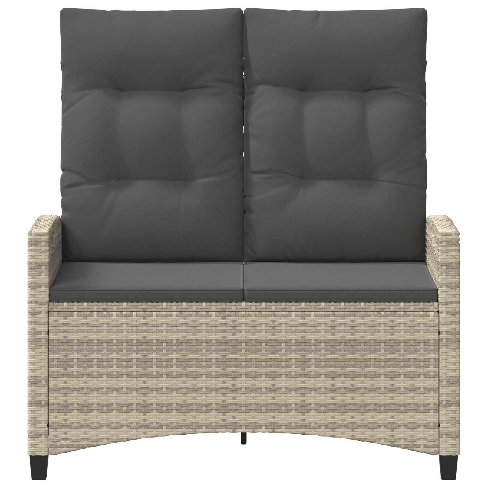 Gartenbank Schwarz 105 x 60 x 112 cm Stahl und Polyester