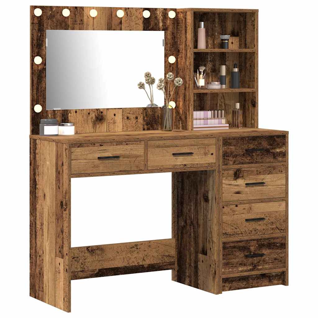 Schminktisch mit Regal Weiß 78,5 x 41 x 135 cm Holzwerkstoff