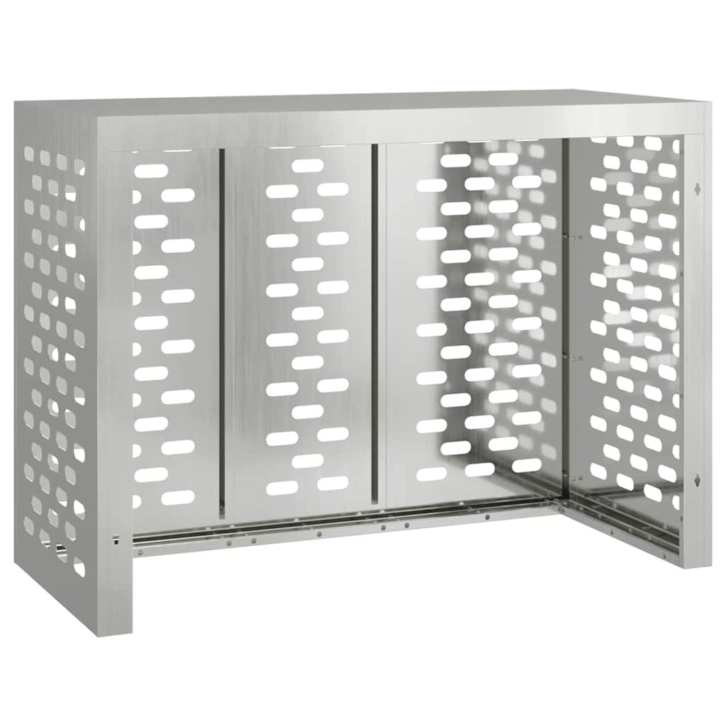 Klimaanlagenabdeckung Schwarz 90 x 40 x 60 cm Stahl