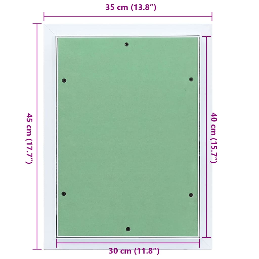 Revisionsklappe mit Aluminium-Rahmen und GK-Einlage 600x600 mm