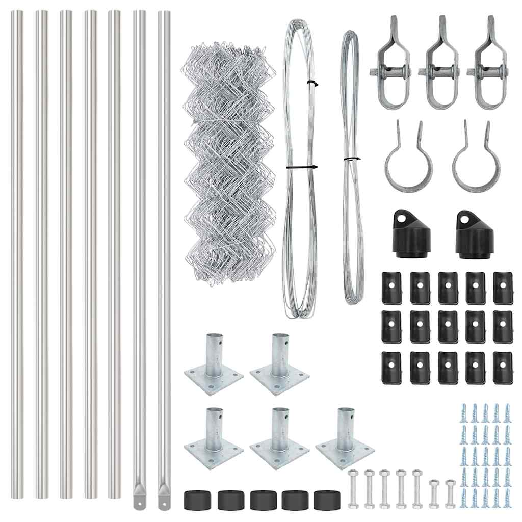 Outdoor Kettenglied-Zaun Erdfixierung 10 x 0,4 m Grün Netz