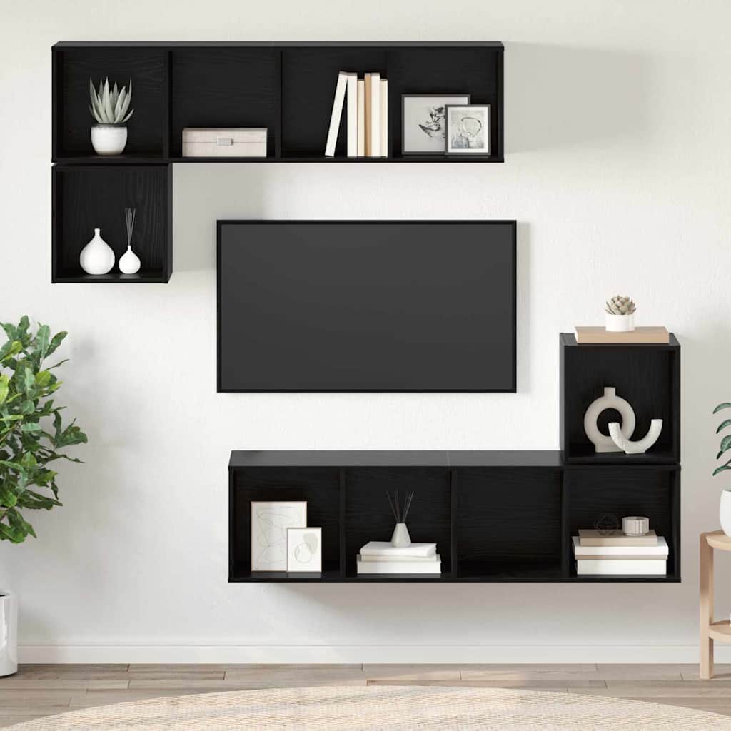 4-tlg. TV-Schrank-Set Weiß Holzwerkstoff