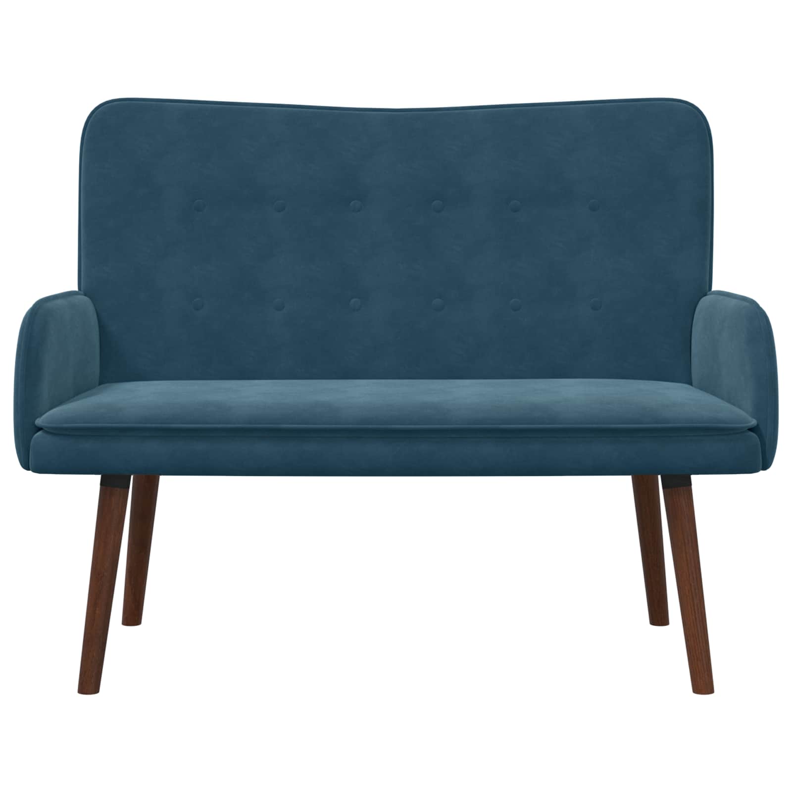 2-Sitzer Sofa Hellgrau 115 x 61 x 87 cm Samt (V)