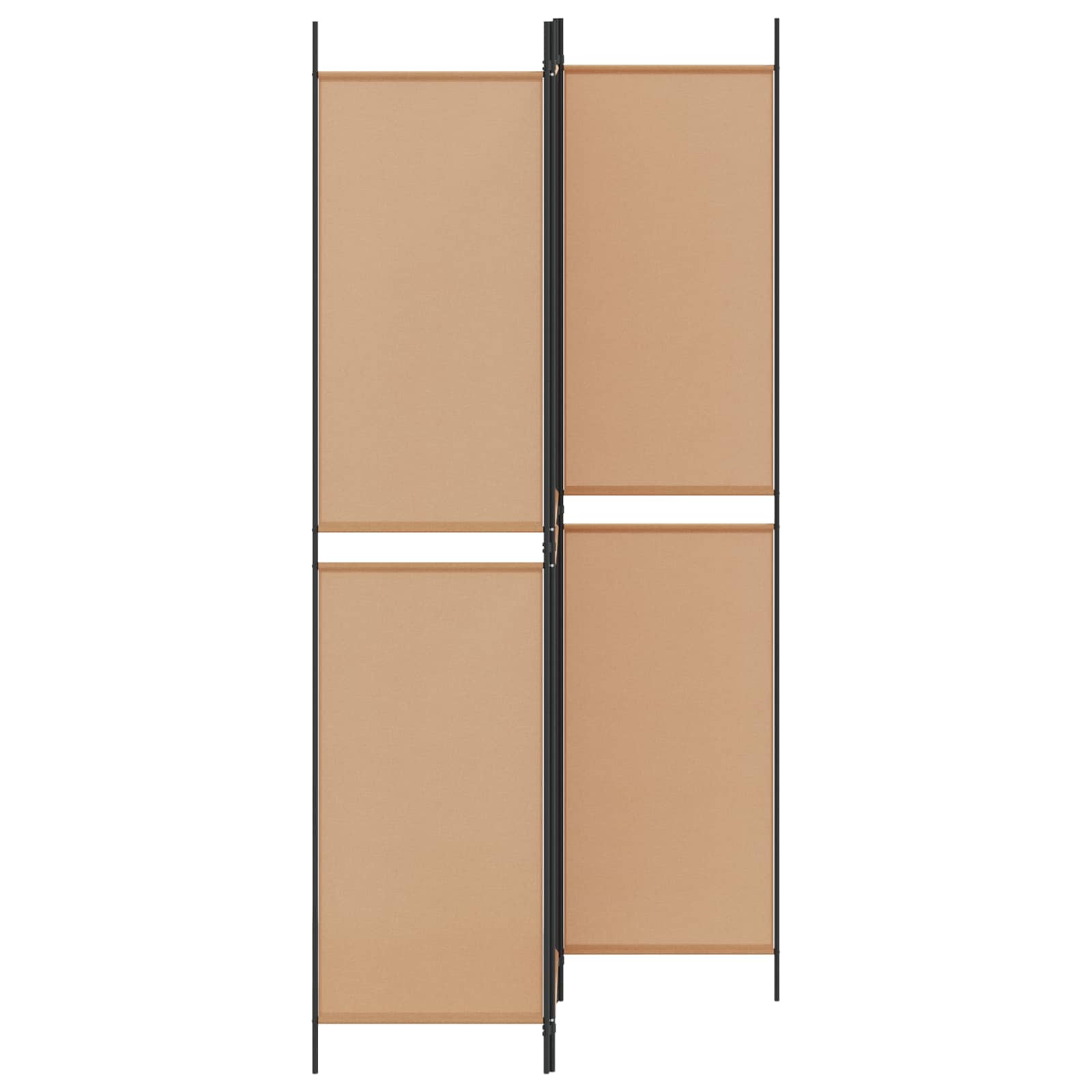 3-teiliger Raumteiler Beige 150 x 180 cm Stoff