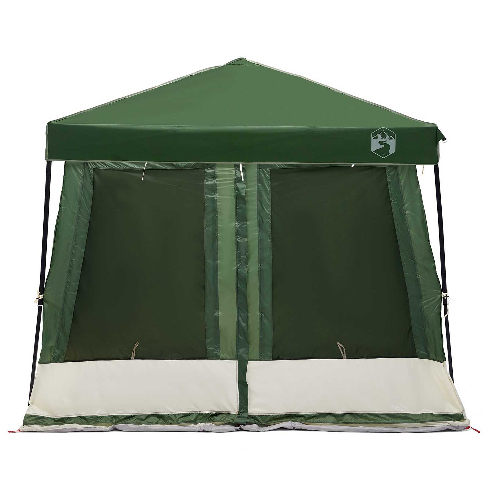 Camping-Zelt-Set mit Dach 2 pcs Blau Taffeta und Stoff