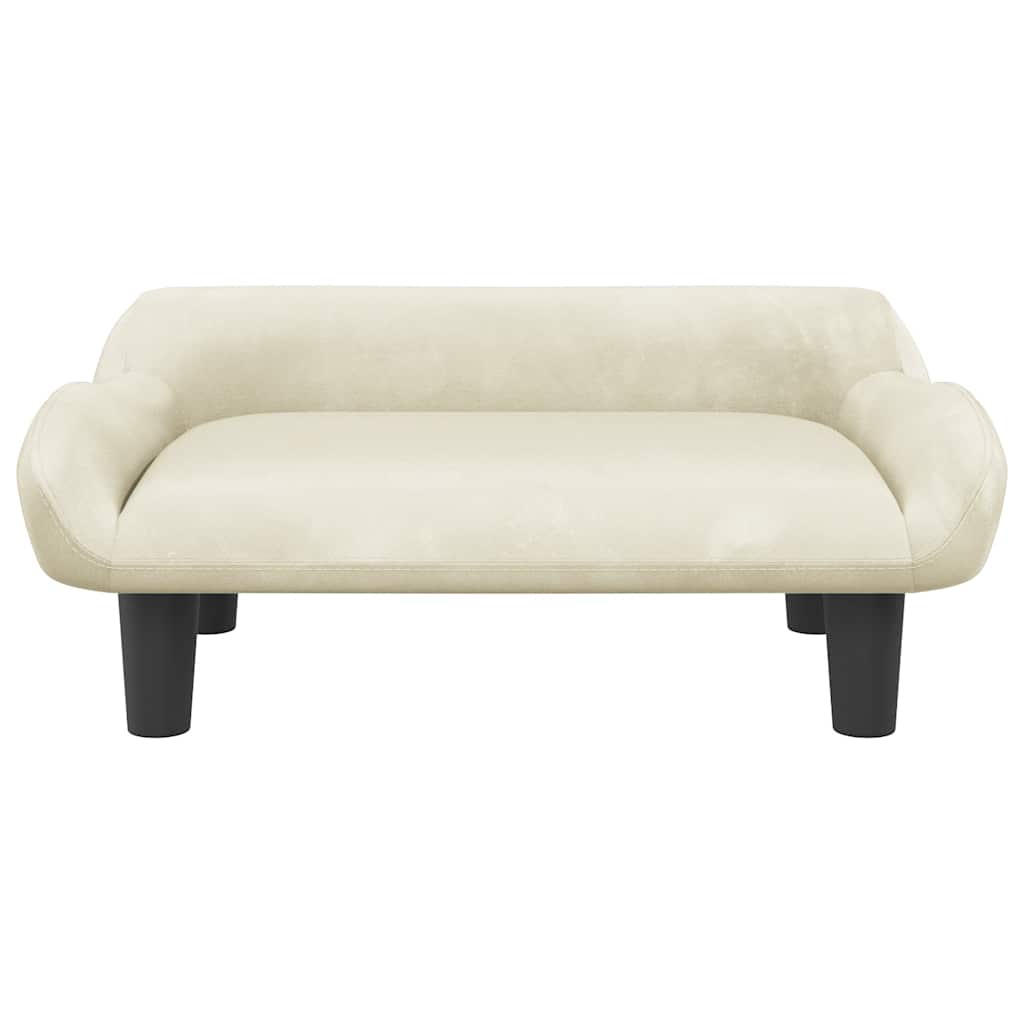 Hundebett Creme 70x40x24 cm Stoff