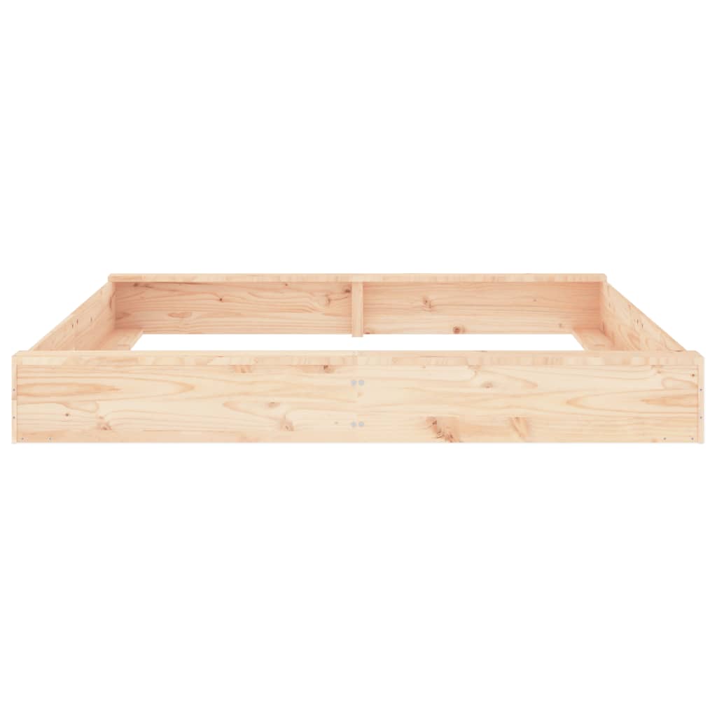 Sandkasten mit Sitzen Honigbraun Quadratisch Massivholz Kiefer