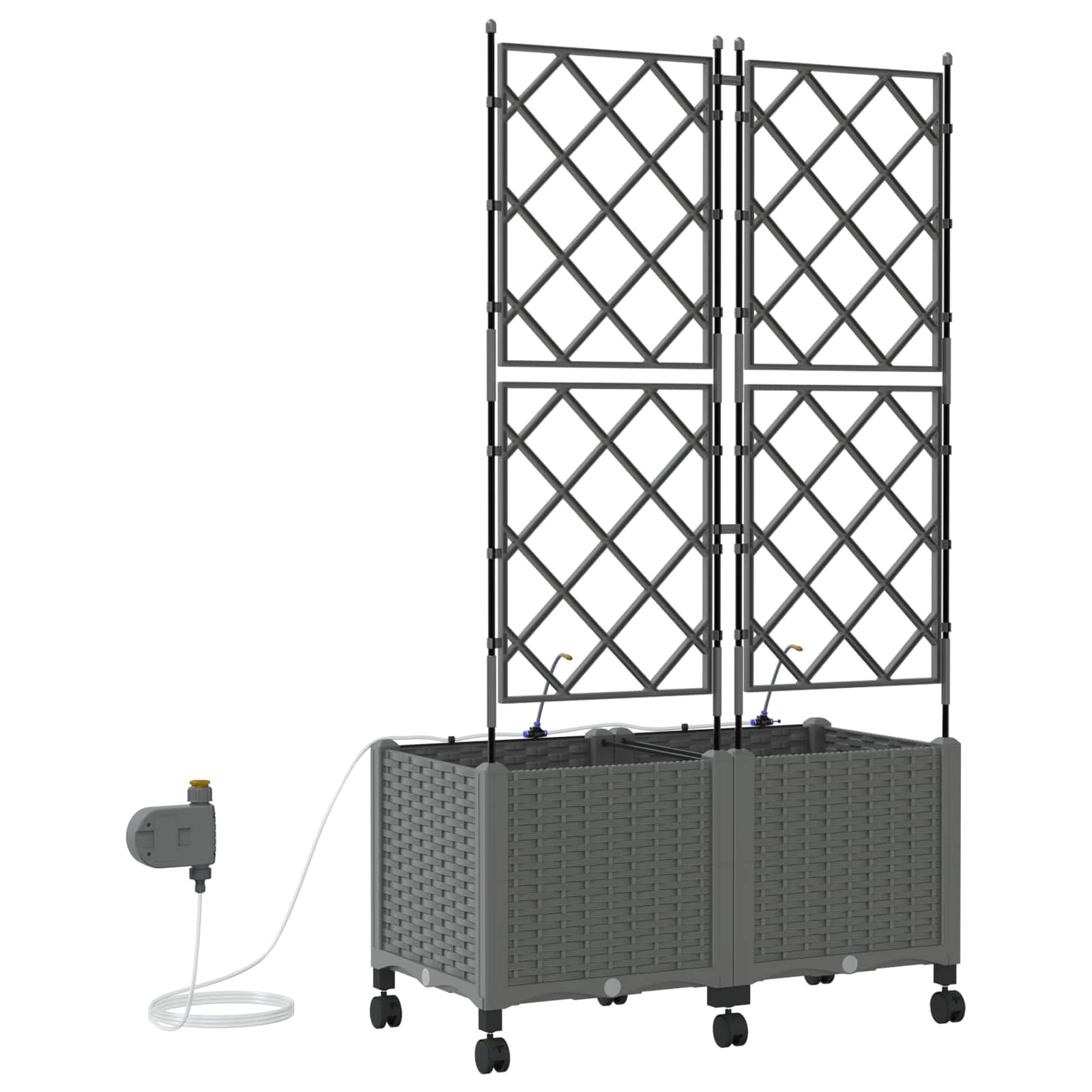 Garten-Pflanzgefäß 4 Stk. Braun 160 x 40 x 22 cm PP