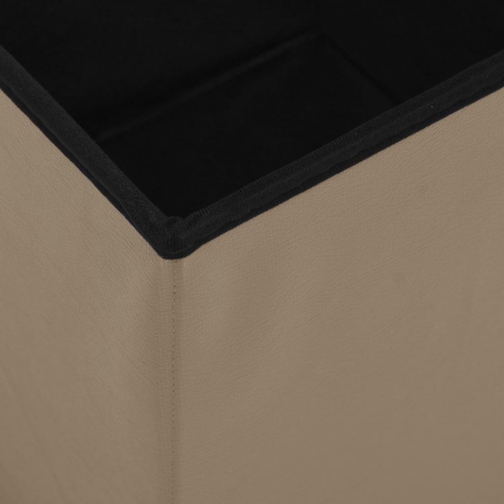 Hocker mit Stauraum Braun PVC