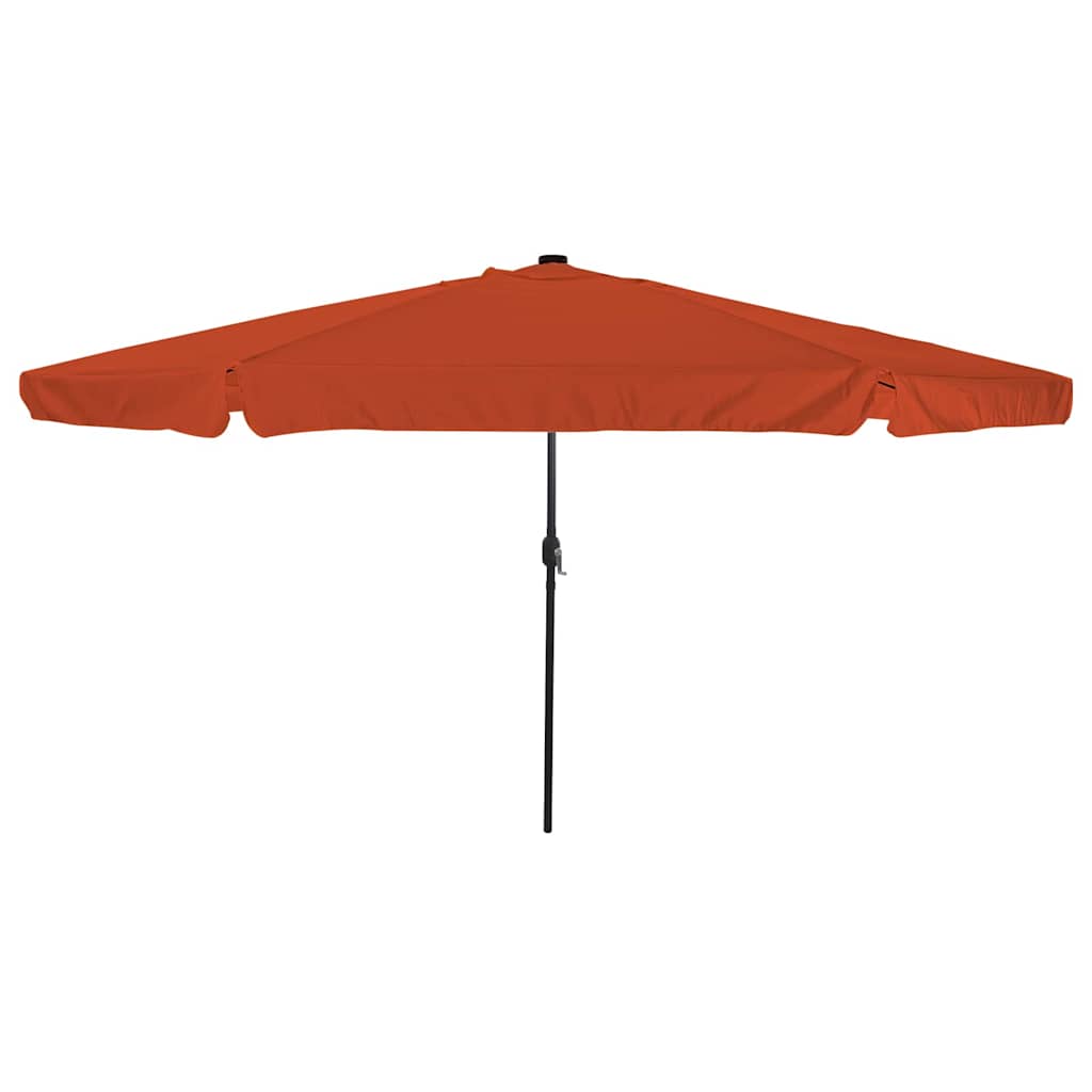 Garten-Sonnenschirm Sand und Anthrazit 395 x 395 x 245 cm