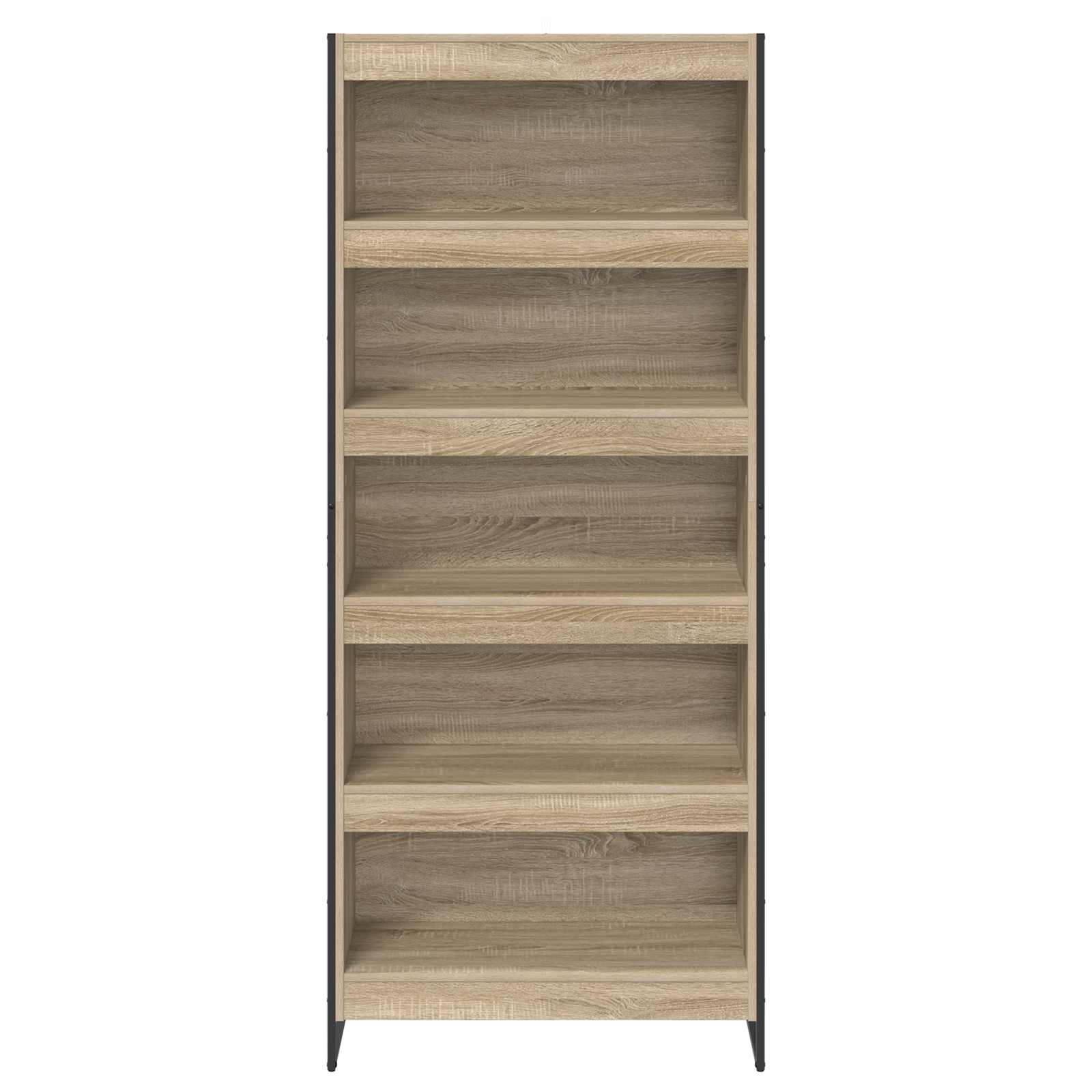 Bücherregal 2 pcs Schwarz Eichen-Optik 60 x 30 x 189,5 cm