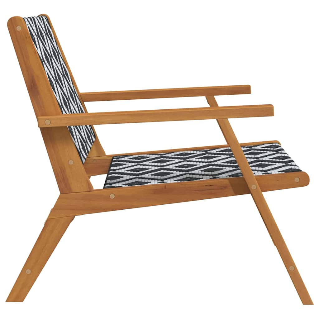 gartenmöbel Schwarz 122 x 78 x 73 cm Massivholz Akazie