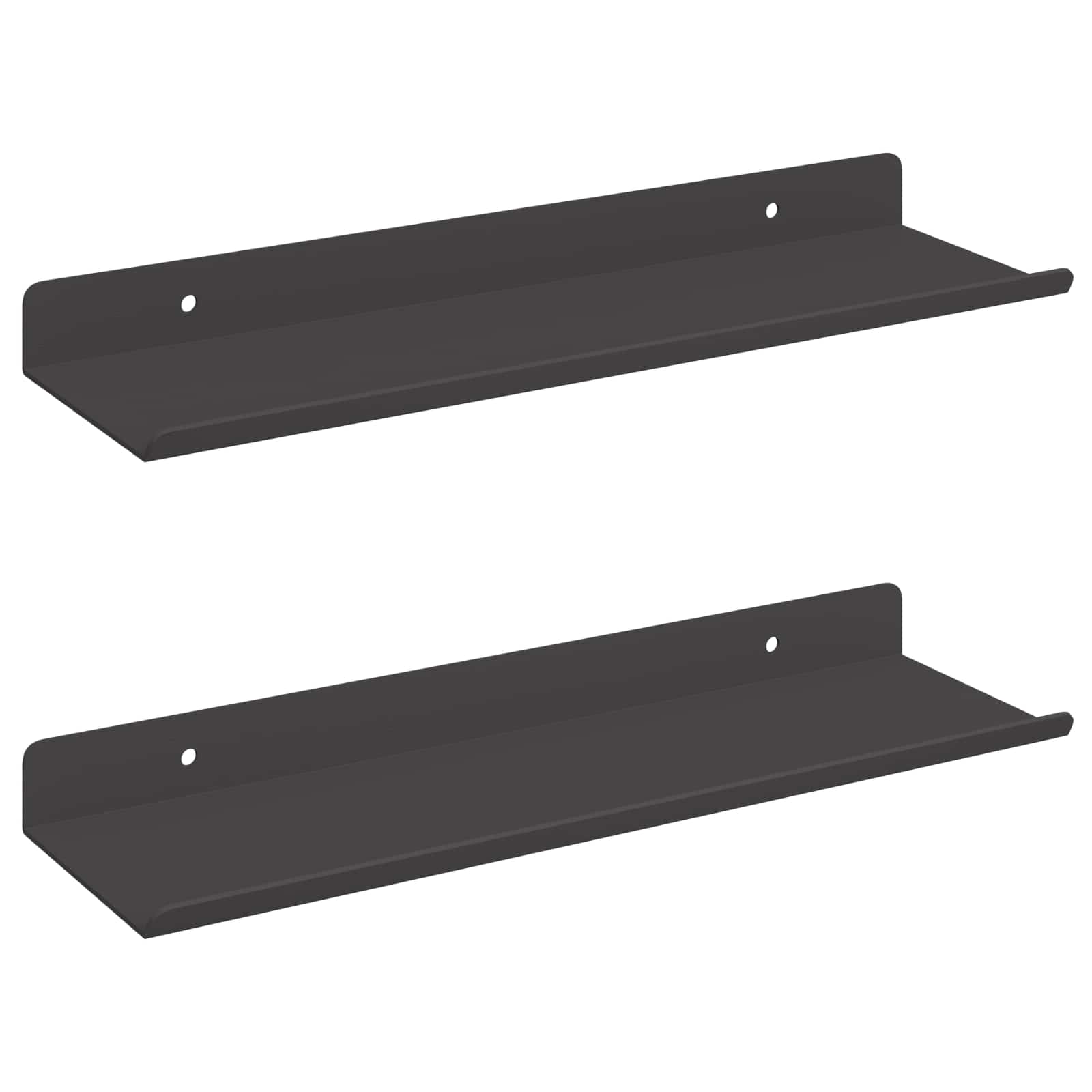 Schwebendes Regal 3 pcs Schwarz 40 x 9 x 2,5 cm Stahl