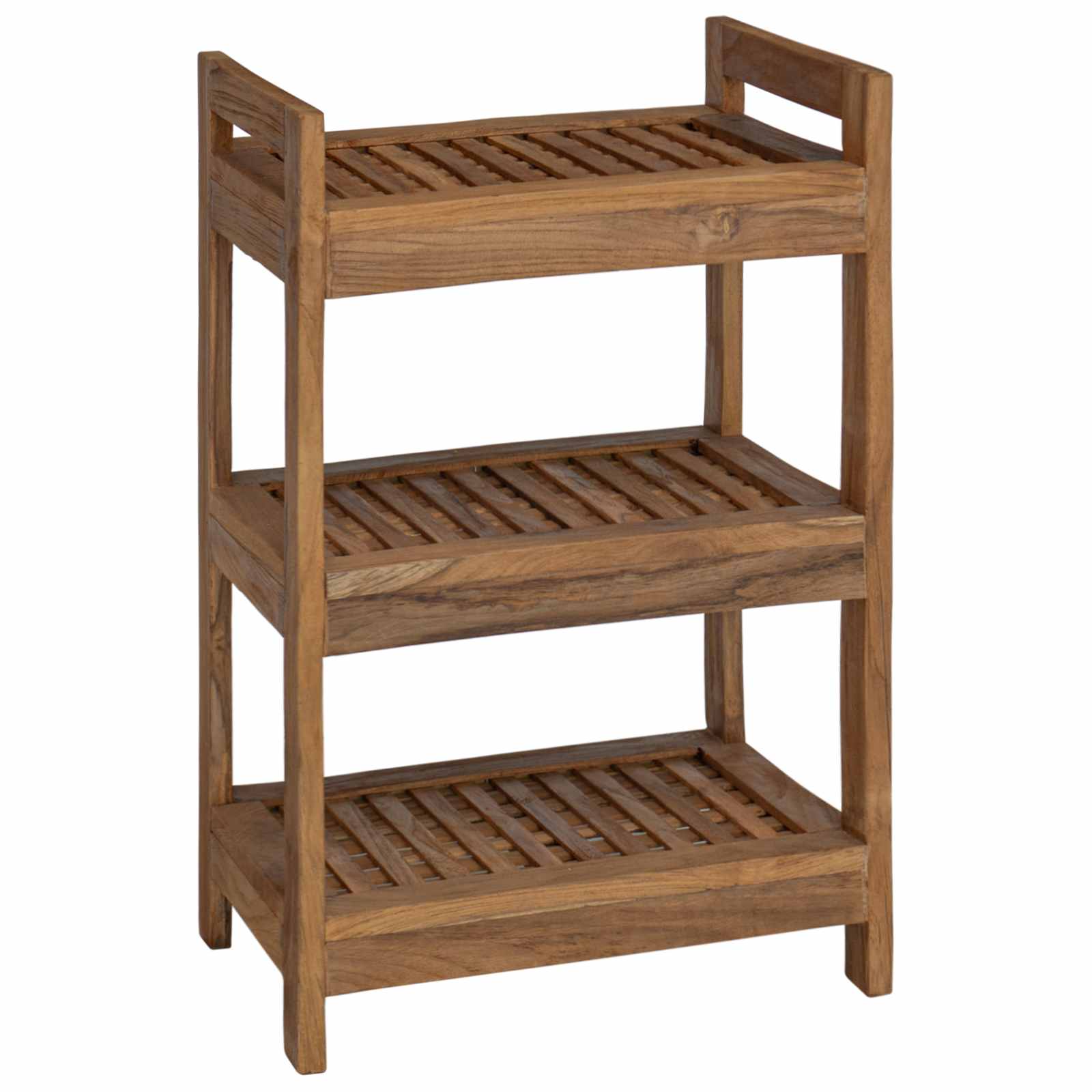 Badregal Natur 45 x 30 x 45 cm Massivholz Teak