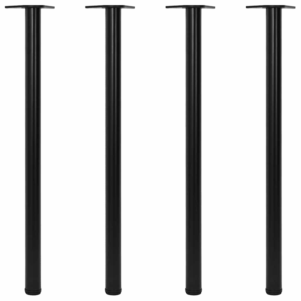 4x höhenverstellbares Tischbein Chrom 710 mm