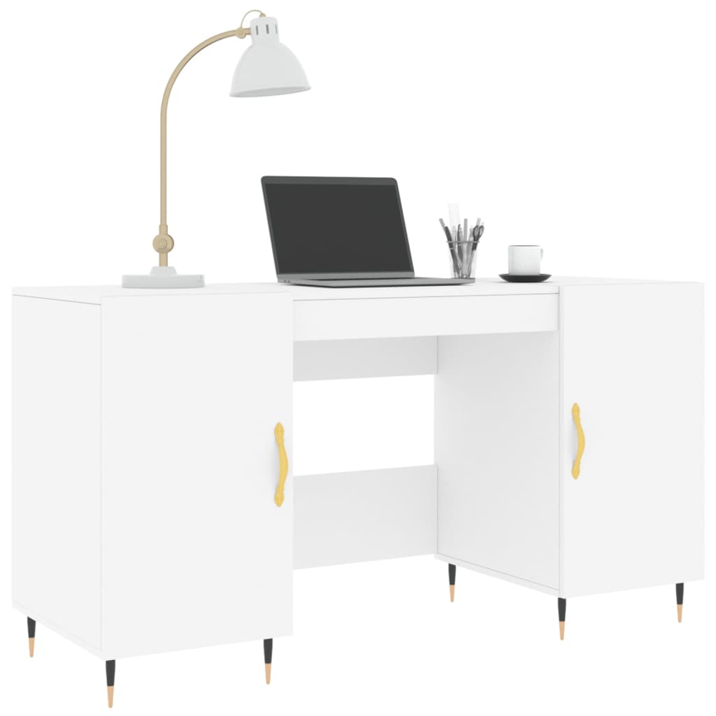 Schreibtisch Betongrau 140x50x75 cm Holzwerkstoff