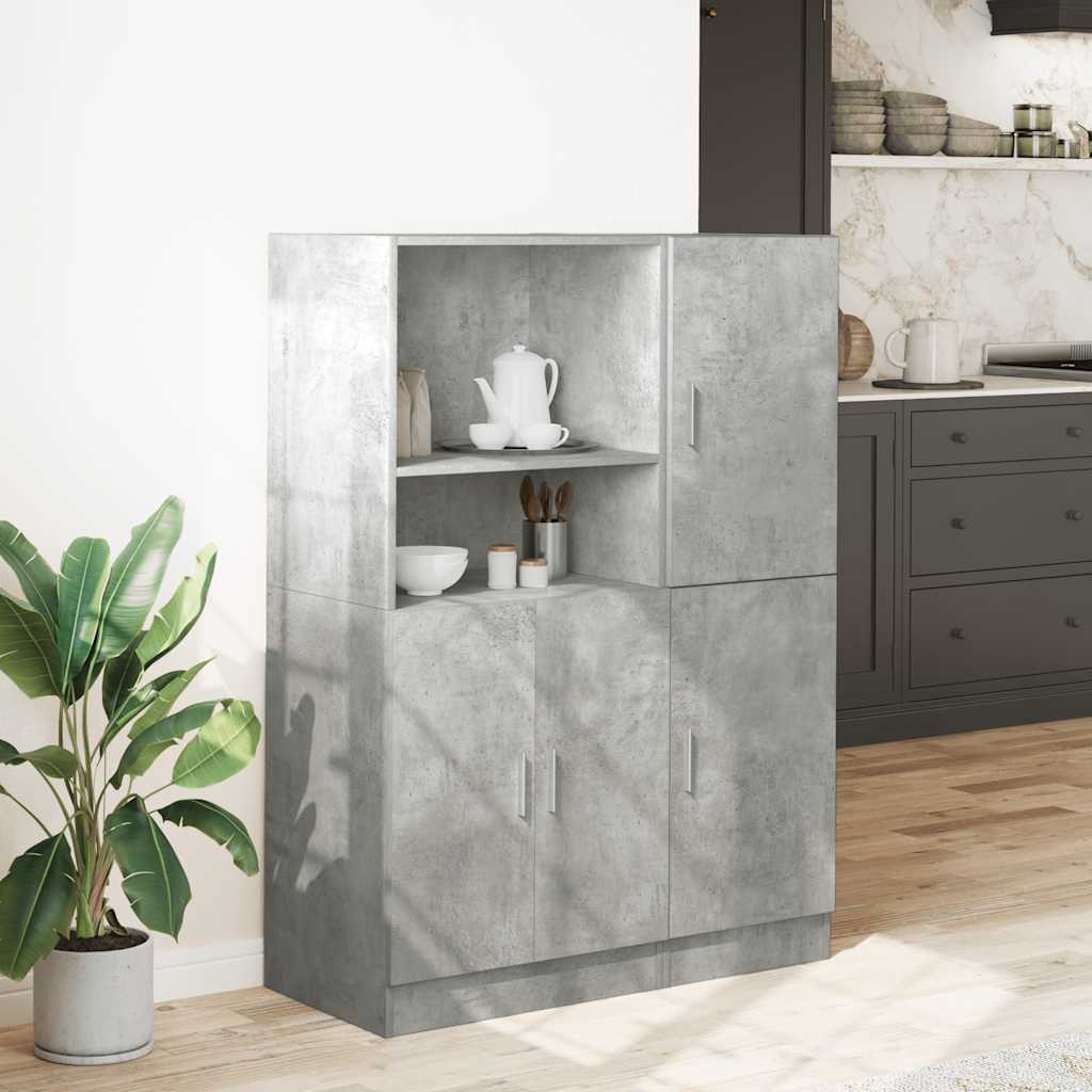 2-tlg. Küchenschrank-Set Weiß Holzwerkstoff