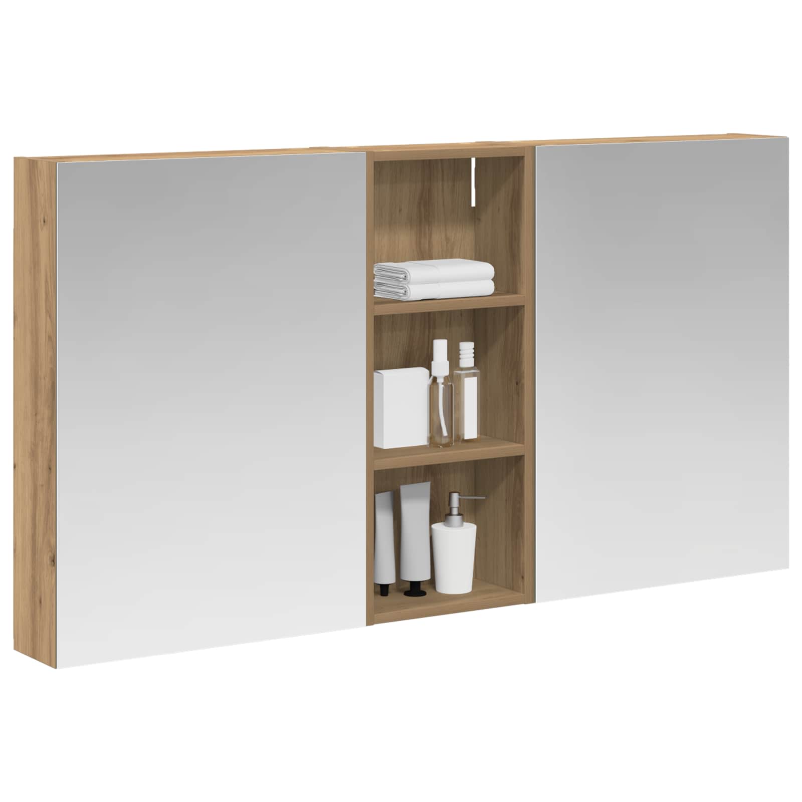 Badezimmerschrank-Set 3 pcs 80 x 10,5 x 50 cm Holzwerkstoff