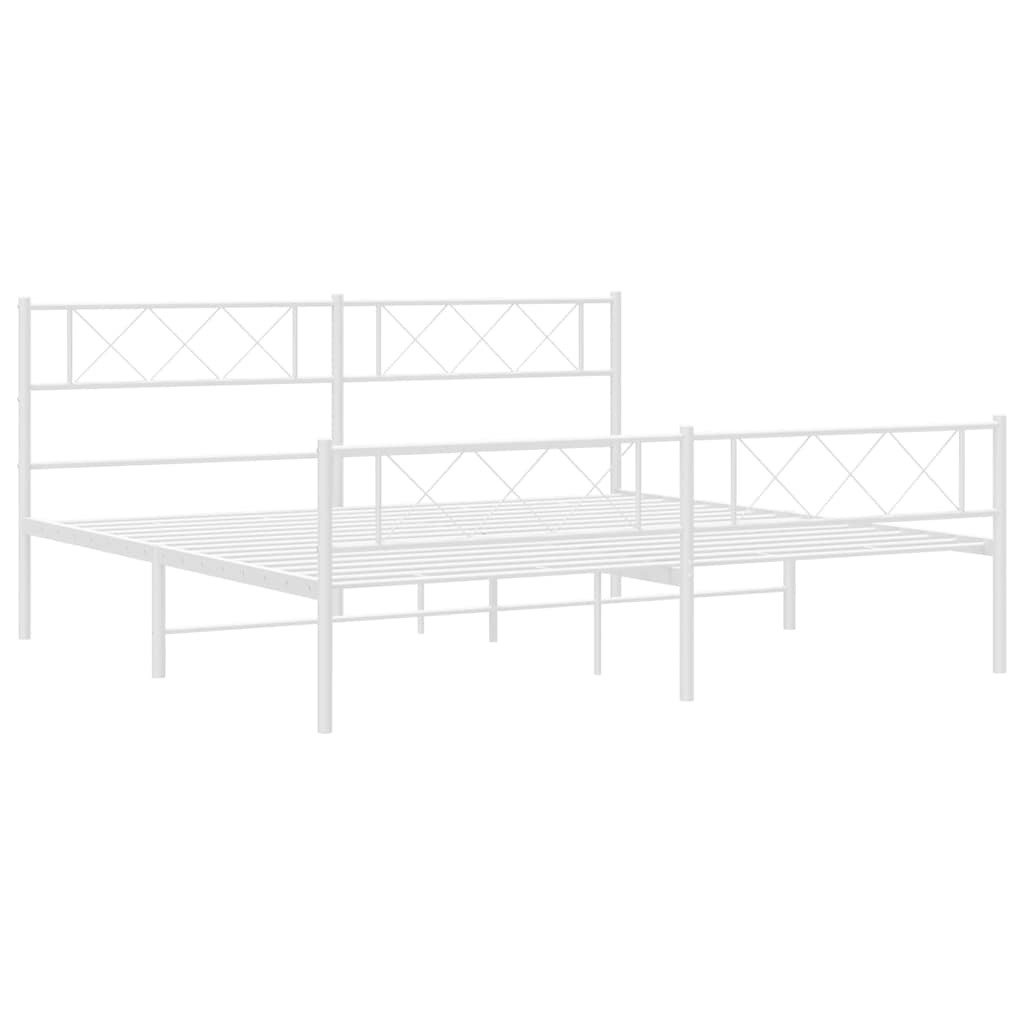 Bettgestell mit Kopfteil Metall Schwarz 100x190 cm
