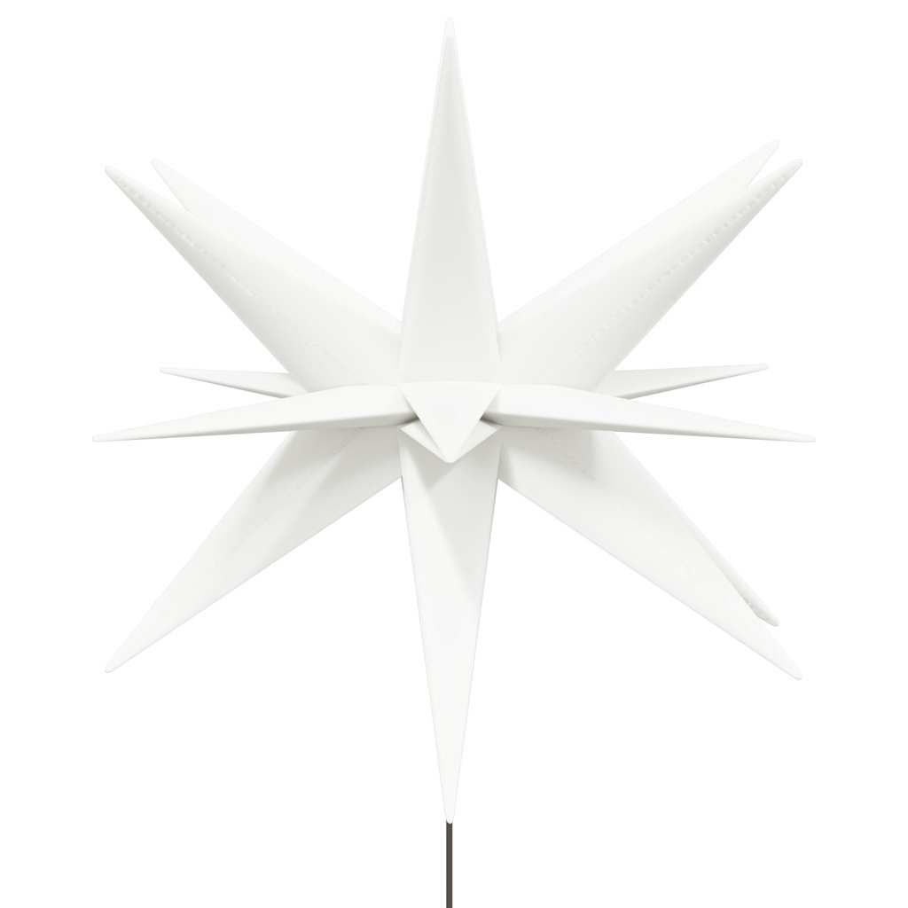 LED-Weihnachtssterne 3 Stk. mit Erdspießen Faltbar Gelb 57 cm