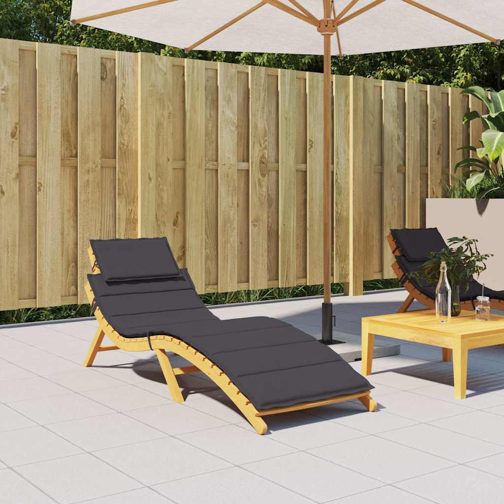 Sonnenliegen-Auflage Grau 186x58x4 cm Oxford-Gewebe