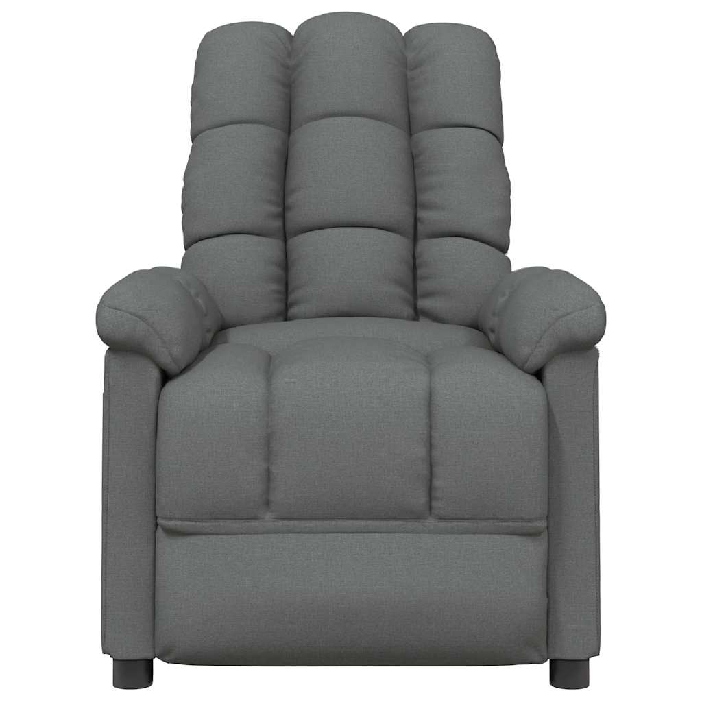 Massagesessel Hellgrau Stoff