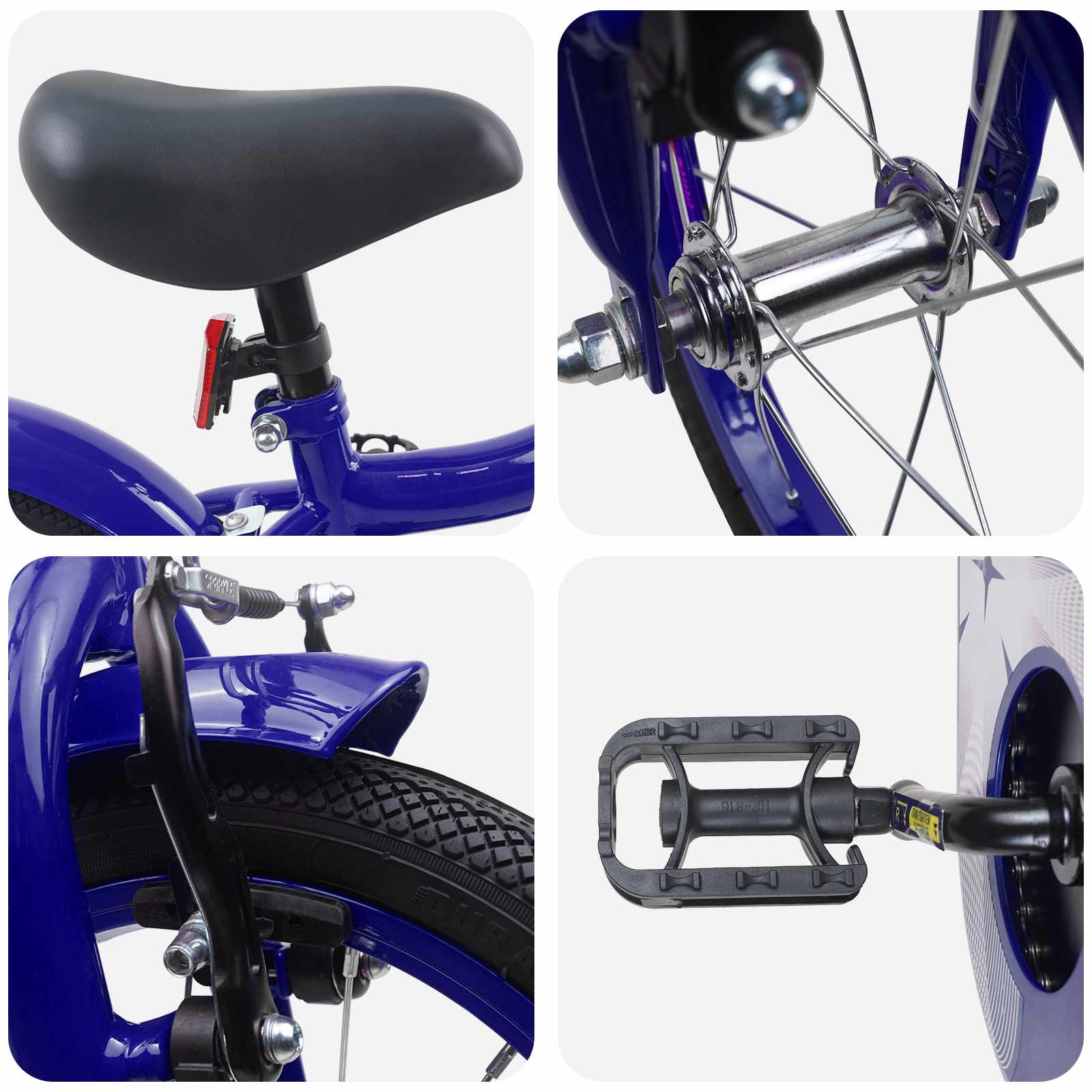 Kinderfahrrad 12 Zoll für 2-4 Jahre alt Dunkelblau