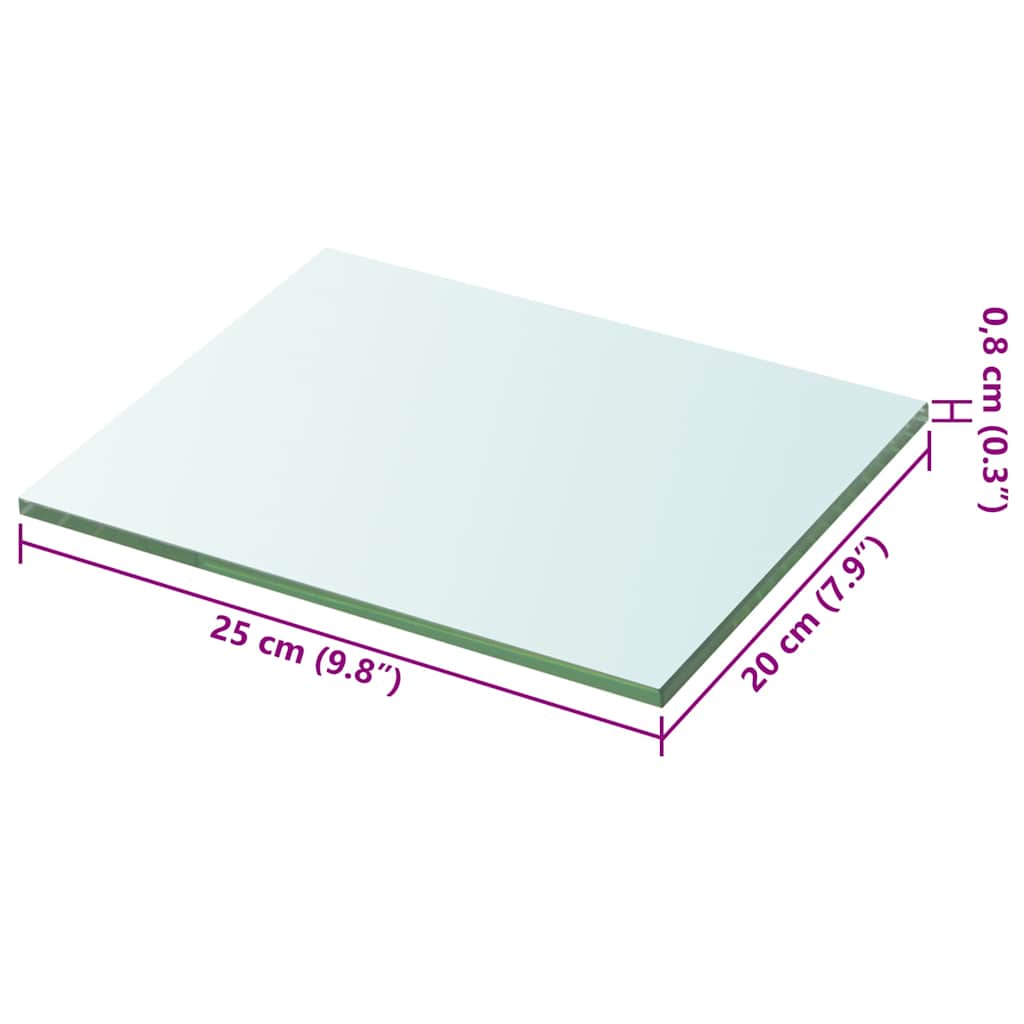Regalboden Glas Transparent 20x12 cm