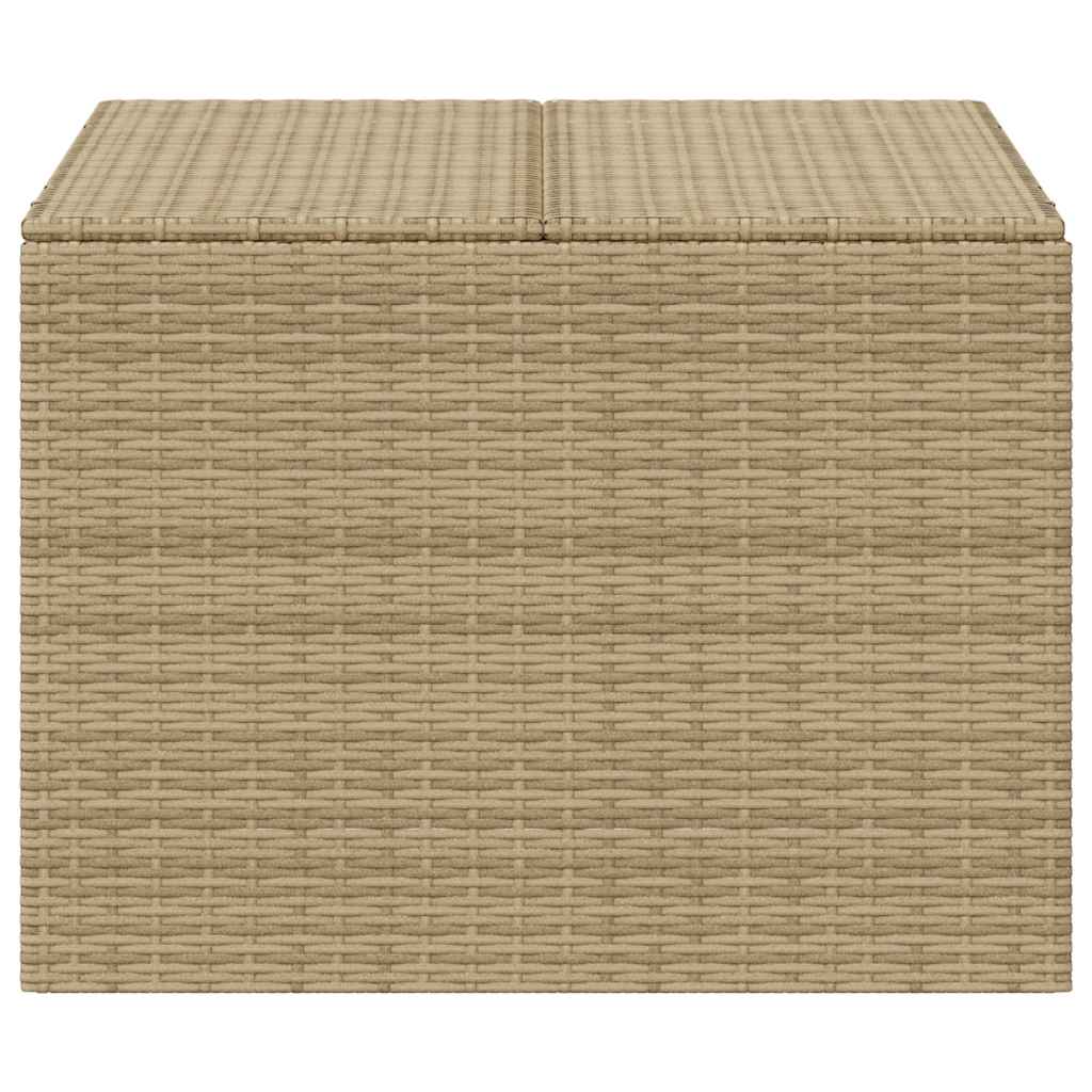 Gartentruhe Schwarz 283L Poly Rattan