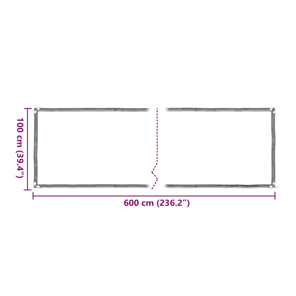 Pflanzenabdeckung mit Ösen 1x3 m Polyethylen