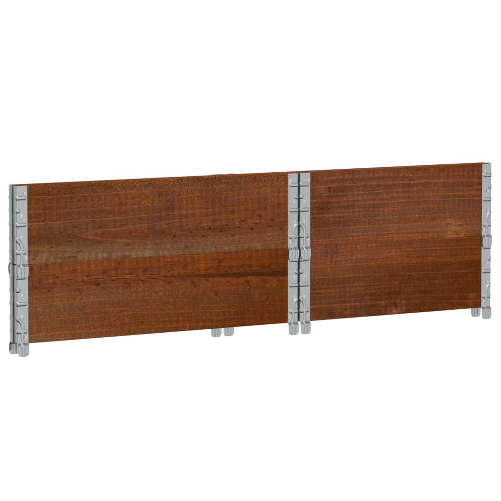 Paletten-Aufsatzrahmen Schwarz 80x60 cm Massivholz Kiefer