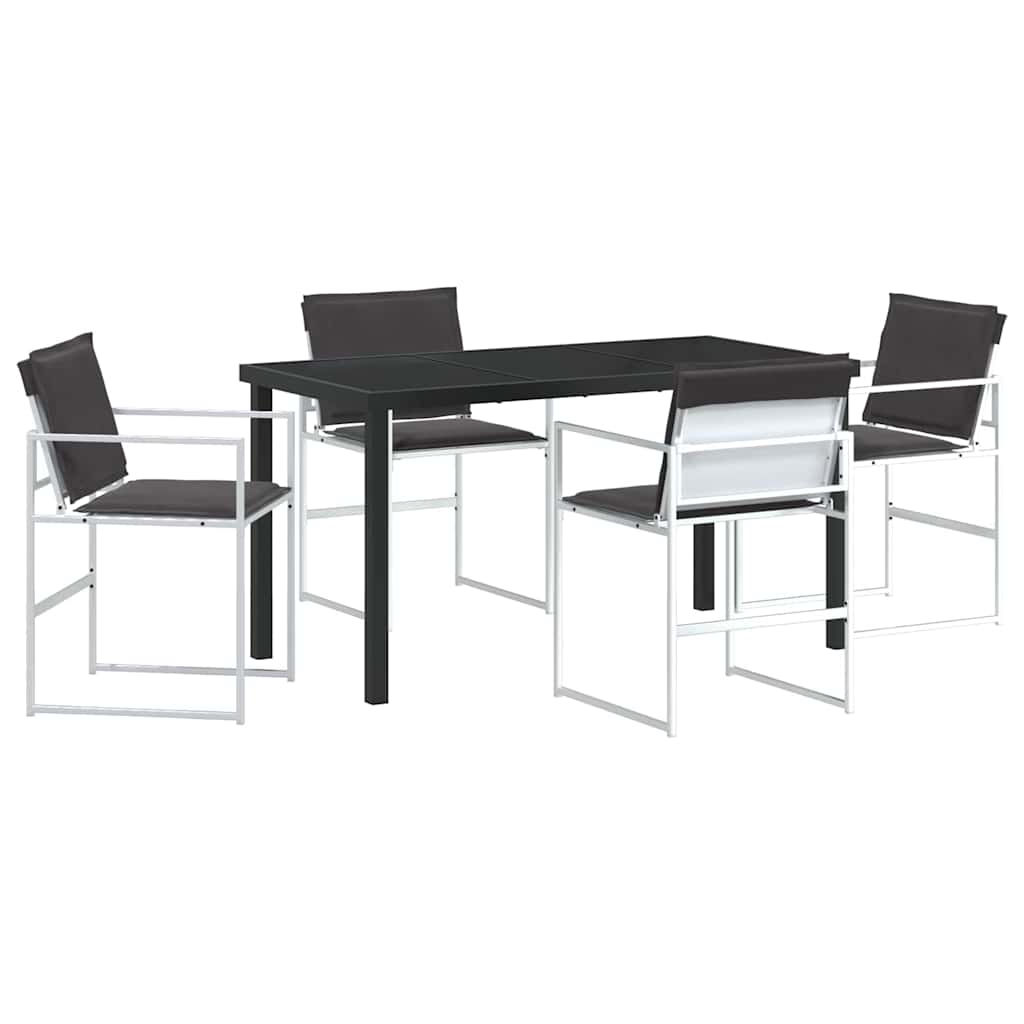 Garten Essgruppe 5 pcs Schwarz 140 x 70 x 73 cm