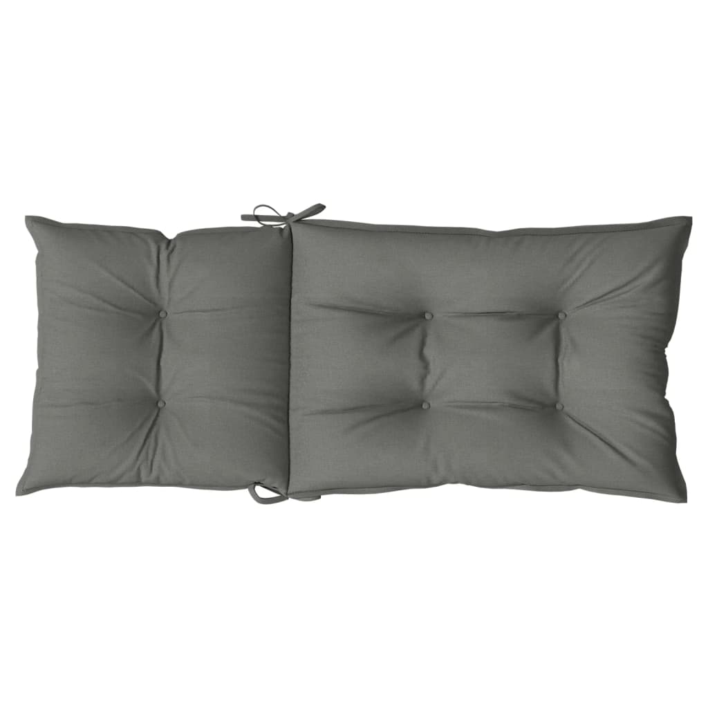Hochlehner-Auflagen 2 Stk. Melange Anthrazit 120x50x7cm Stoff