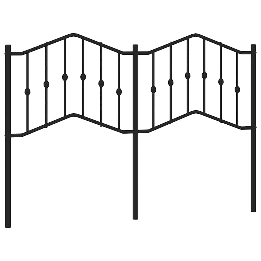 Ersatz-Kopfteil Metall Schwarz 90 cm