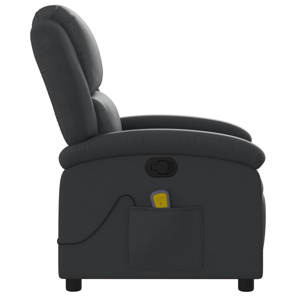 Relaxsessel Echtleder Schwarz