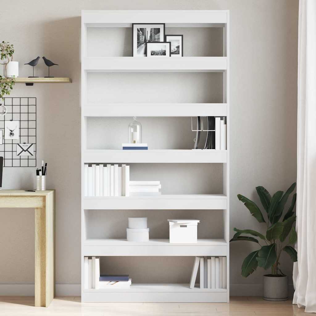 Bücherregal Weiß 100 x 30 x 198 cm Holzwerkstoff