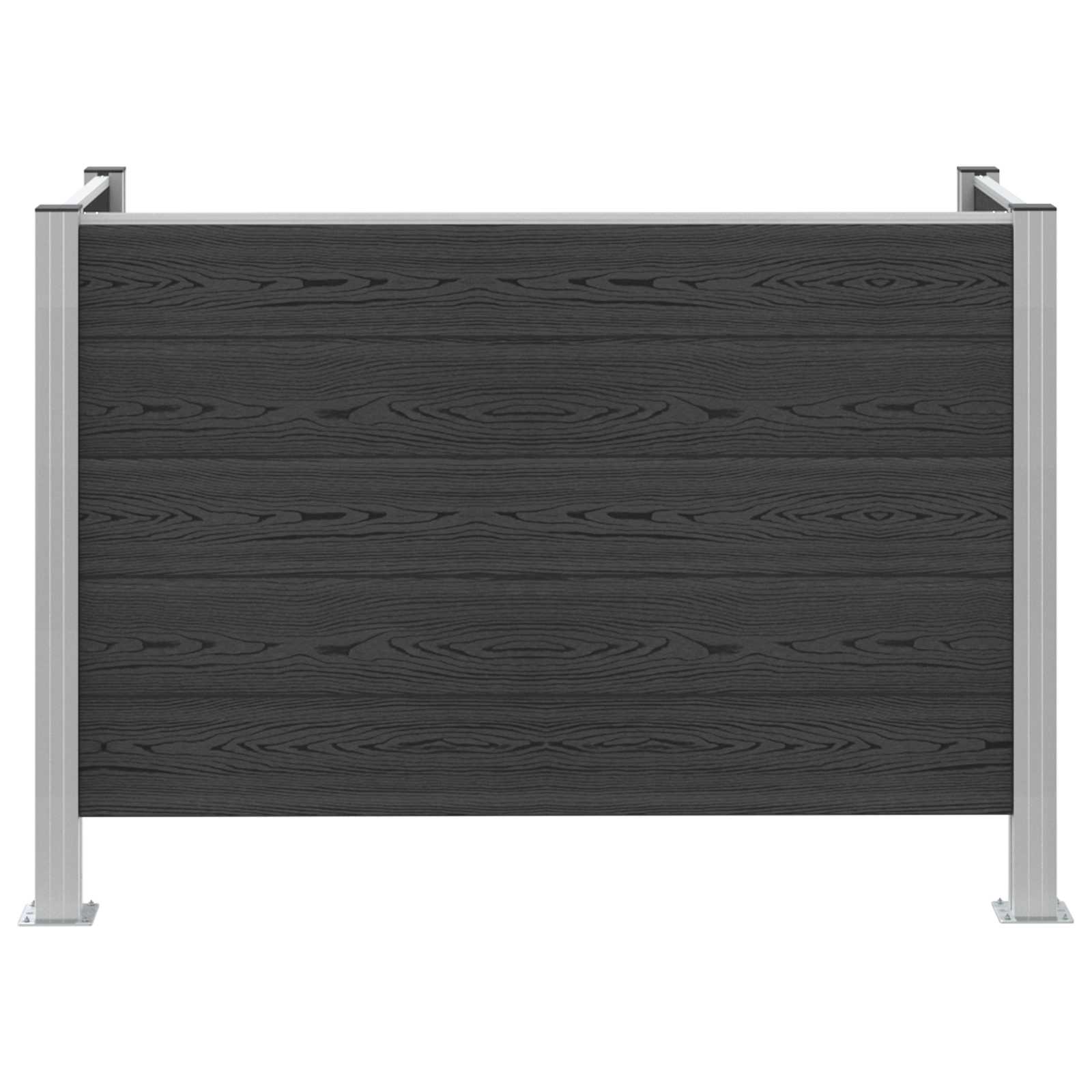 Mülltonnenzaun Braun 161 x 85 x 115 cm Aluminium und WPC
