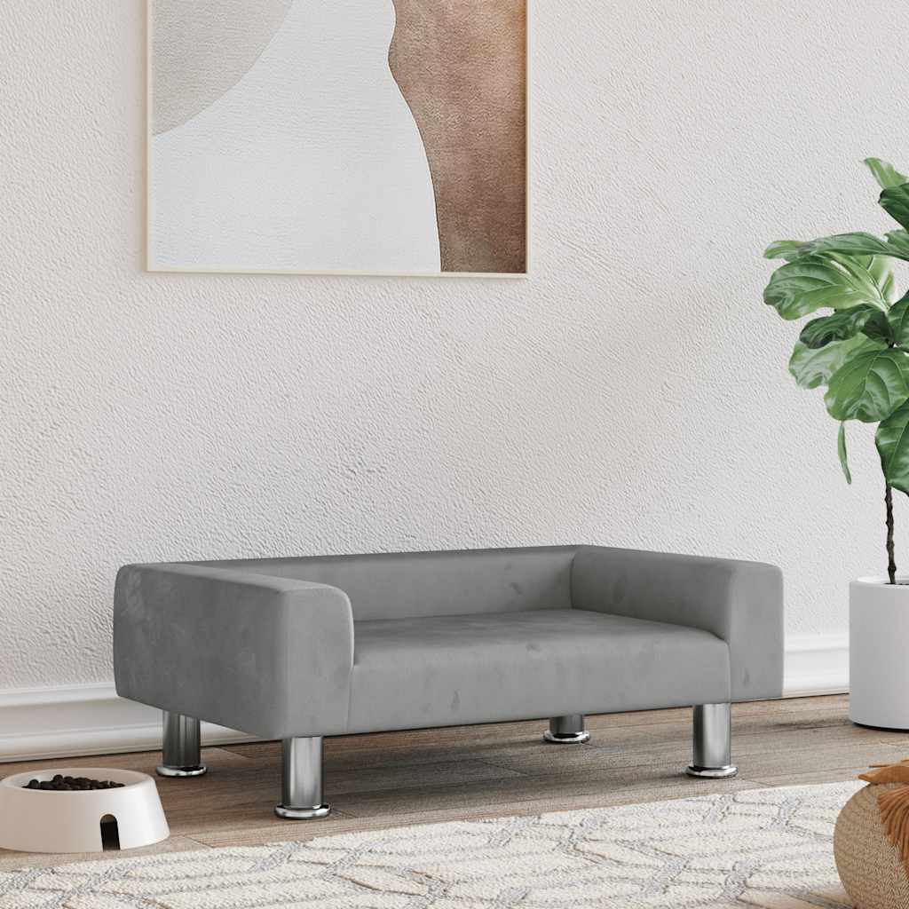 Hundebett Blau 70x45x26,5 cm Samt