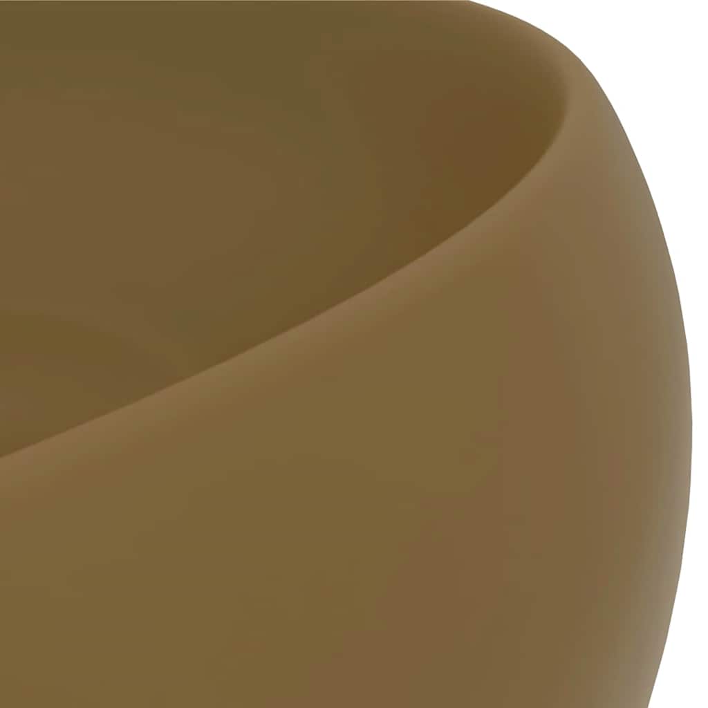 Luxuriöses Waschbecken Rund Matt Weiß 40x15 cm Keramik