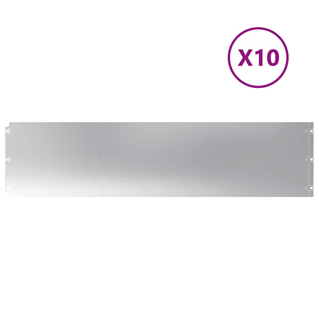 Raseneinfassung 10 pcs 10 x 103 cm Wetterfeststahl Rostig