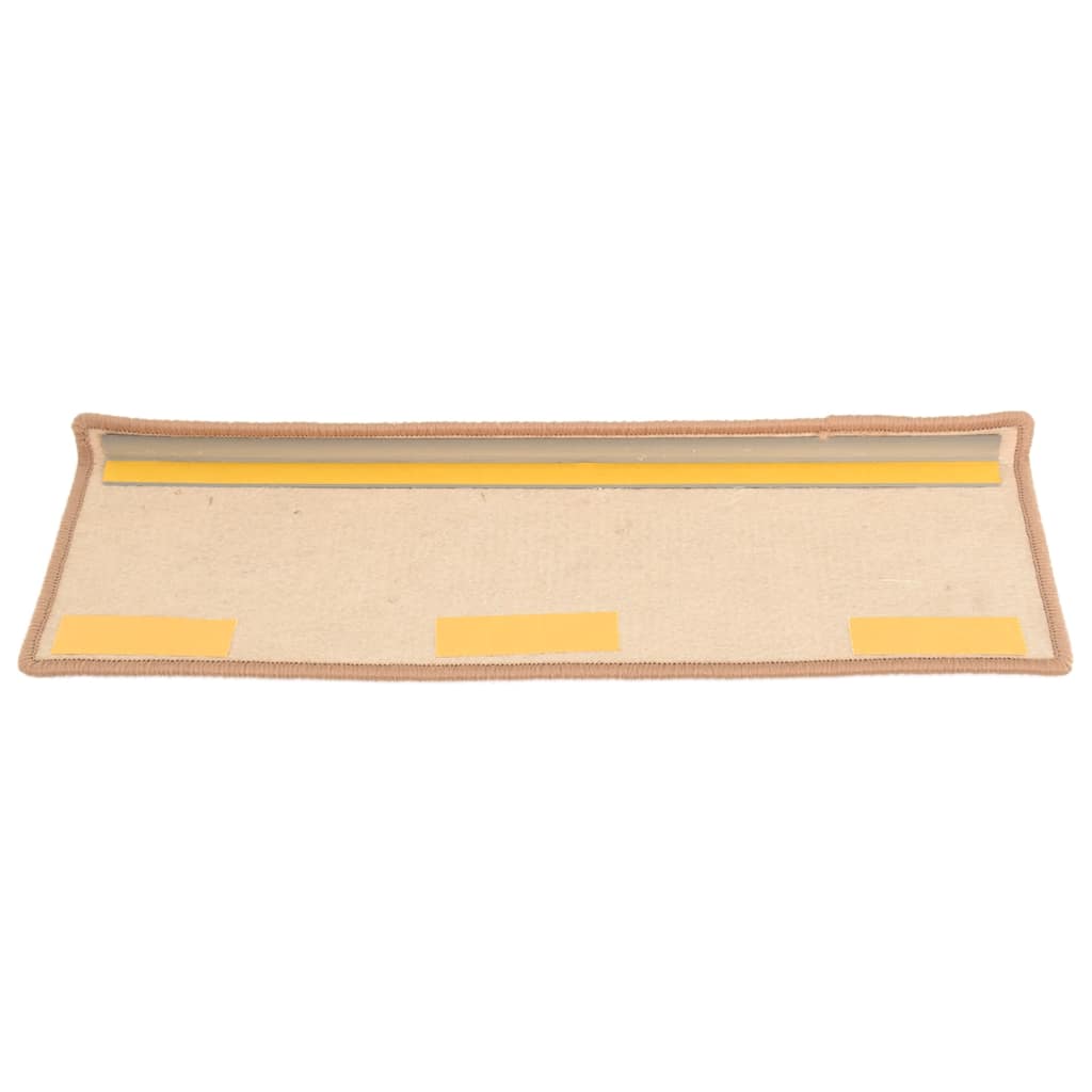 Stufenmatten 15 Stk. 65x21x4 cm Dunkelbeige Rechteckiger Rand