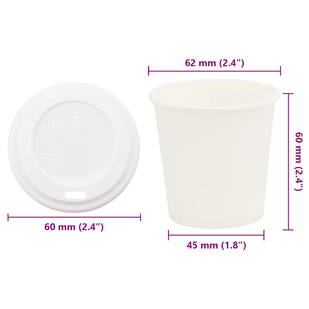 Pappbecher mit Deckeln 1000 Stk. 12oz 300ml