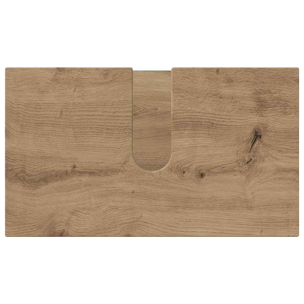 Badezimmermöbel-Set mit Tür 3 pcs Weiß Holzwerkstoff & Metall